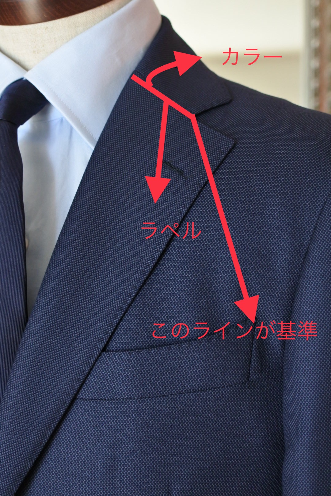 スーツの襟 ラペル の形で印象が変わることをご存知ですか